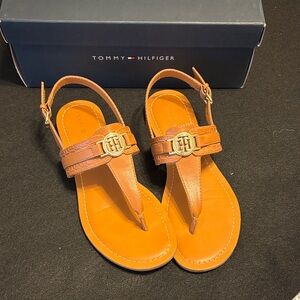 Tommy Hilfiger Medium Brown  Sandals with Gold Buckle